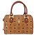 Borsa Boston MCM Logogram Vicetos in pelle PVC 2 in 1 marrone oro Auth 156940 D'oro - vista 13