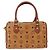 Borsa Boston MCM Logogram Vicetos in pelle PVC 2 in 1 marrone oro Auth 156940 D'oro - vista 2