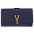 Saint Laurent Borsa Clutch Y line in pelle blu e oro Auth 157238V D'oro - vista 13