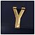 Saint Laurent Borsa Clutch Y line in pelle blu e oro Auth 157238V D'oro - vista 8