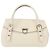 Bolsa de Ombro Gancini em Couro Branco e Prata da Salvatore Ferragamo Auth ka722 - vista 13