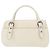 Bolsa de Ombro Gancini em Couro Branco e Prata da Salvatore Ferragamo Auth ka722 - vista 2