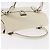 Bolsa de Ombro Gancini em Couro Branco e Prata da Salvatore Ferragamo Auth ka722 - vista 6