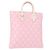 LOEWE Borsa a Mano Anagram in Tela Rosa Argento Auth yk19791