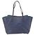Borsa Tote in pelle blu navy e oro GUCCI 354397 Auth 152574 D'oro - vista 2