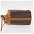 Céline Borsa a spalla in tela Macadam CELINE in pelle PVC marrone oro Auth 152579 D'oro - vista 4