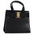 Borsa a mano Vala in pelle nera e oro Salvatore Ferragamo Auth gh1245 Nero D'oro