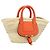 Chloé Chloe Korbtasche Marcie Handtasche aus Stroh Orange Beige Auth 153174