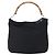 Borsa a mano in nylon nero e argento Gucci Bamboo 001 1998 1577 Auth bs30760 - vista 13