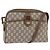 Borsa a Spalla GUCCI GG Plus Supreme Web Sherry Line PVC Beige Oro Auth gh909 D'oro