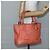 LOEWE Anagram Amazona Justa Borsa a Mano Pelle Arancione Argento Auth gh776 - vista 24