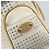 Céline Borsa a Mano CELINE Satin Beige Oro Auth gh992 D'oro - vista 17