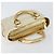 Céline Borsa a Mano CELINE Satin Beige Oro Auth gh992 D'oro - vista 6