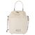 Autre Marque Borsa a secchiello 5AC con catena in pelle Maison Margiela 2 in 1 Bianca Auth 154759 Argento Bianco - vista 13