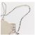 Autre Marque Borsa a secchiello 5AC con catena in pelle Maison Margiela 2 in 1 Bianca Auth 154759 Argento Bianco - vista 14
