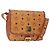 Borsa a Spalla MCM Logogram Vicetos in Pelle PVC Marrone Oro Auth am9931