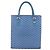 GOYARD Herringbone COMOR GM Tote Bag aus PVC-Canvas Blau Silber authentisch mr1635 - Ansicht 2