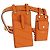 Cintura Multi Accessorio FENDI in pelle arancione e oro Auth 154935M D'oro