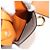 Cintura Multi Accessorio FENDI in pelle arancione e oro Auth 154935M D'oro - vista 10