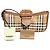 Borsa a spalla Burberry Check in tela beige e marrone chiaro