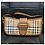 Borsa a spalla Burberry Check in tela beige e marrone chiaro - vista 3