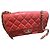 Borsa Chanel in pelle verniciata corallo
