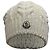 Berretto Moncler con pompon in lana bianca Bianco Crudo