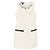 Vestido Mini de Algodón Blanco Embellecido con Cadena con Picos Louis Vuitton Crudo