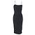 Vestido midi ajustado sin mangas con corte en la espalda en modal negro de Alexander Wang