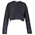 Cropped Rundhals-Pullover aus schwarzer Baumwolle von Acne Studios  - Ansicht 1