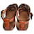 Céline Celine Python Leather Flat Sandals Brown  - view 8