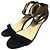 Autre Marque ESTNATION Wildleder-Absatzsandalen Schwarz
