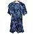 Seiden-Rayon-Kleid mit Blumenmuster von Kate Spade New York Blau