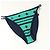 Parte inferior de bikini de nylon Louis Vuitton Verde Azul marino - vista 8