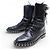 BOTINES VALENTINO ROCKSTUD RANGERS CON TIRAS 36 IT 37 FR BOTAS DE COMBATE Negro