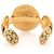 NUOVO BRACCIALE VINTAGE CHANEL MANICOTTO ORO PLACCATO CIRCA 1980 D'oro - vista 4