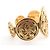 NUOVO BRACCIALE VINTAGE CHANEL MANICOTTO ORO PLACCATO CIRCA 1980 D'oro - vista 5