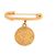 VINTAGE CHANEL BROSCHE PIN MEDAILLE LOGO CC 1994 GOLDMETALL BROSCHE Golden - Ansicht 2