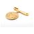 VINTAGE CHANEL BROSCHE PIN MEDAILLE LOGO CC 1994 GOLDMETALL BROSCHE Golden - Ansicht 4