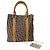 Bolso de mano de lona y cuero Trotter Christian Dior Castaño