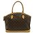 Louis Vuitton Monogram Lockit Horizontale Tasche Braun