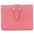 Portafoglio Compatto Béarn in Capra Hermès Rosa