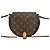 Borsa a spalla mini Tambourin in pelle Monogram Louis Vuitton Marrone