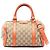 Borsa a mano in pelle GG Canvas di Gucci Marrone Beige
