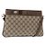 Borsa Sherry Line GG Supreme Web di GUCCI in PVC beige e oro 904 02 035 Auth ep12282 D'oro