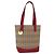 Borsa Tote Nova Check in Tela e Pelle BURBERRY Beige Rosso Oro Auth gh1367 D'oro