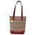 Borsa Tote Nova Check in Tela e Pelle BURBERRY Beige Rosso Oro Auth gh1367 D'oro - vista 13