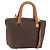Céline Borsa a mano in tela Macadam CELINE in pelle PVC 2 in 1 marrone oro Auth ep12312 D'oro
