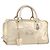 LOEWE Anagram Americana 28 Bolso de mano de cuero tono dorado Auth ep12399