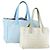 CHANEL Nuova linea da viaggio Borsa Tote Nylon 2 Set Blu Beige CC Auth BA8965